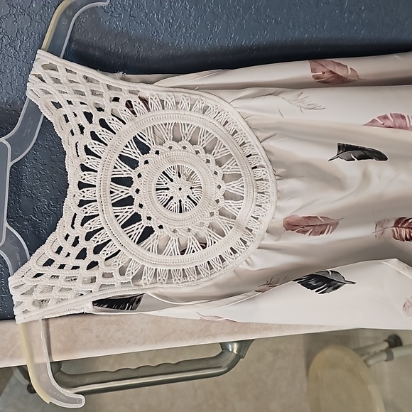 NEW Silky Tank w Crotchet Back 4XL Leaf Design - Picture 8 of 10